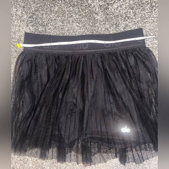ALO Yoga Sheer Black Mini Skirt - Picture 3 of 5